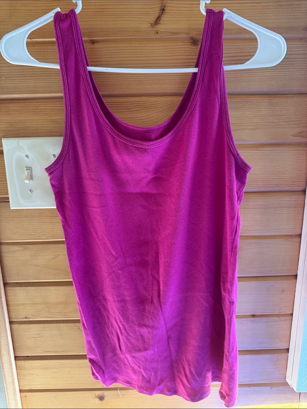 Time and Tru Bright Magenta Scoop Neck Tank